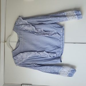 Seersucker Eyelet Top